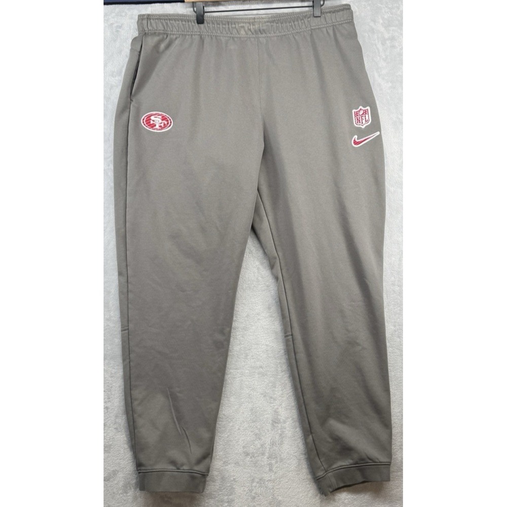 Nike Dri-Fit San Francisco 49ers Team Issued Sweatpants Gray Men's Size 3XL